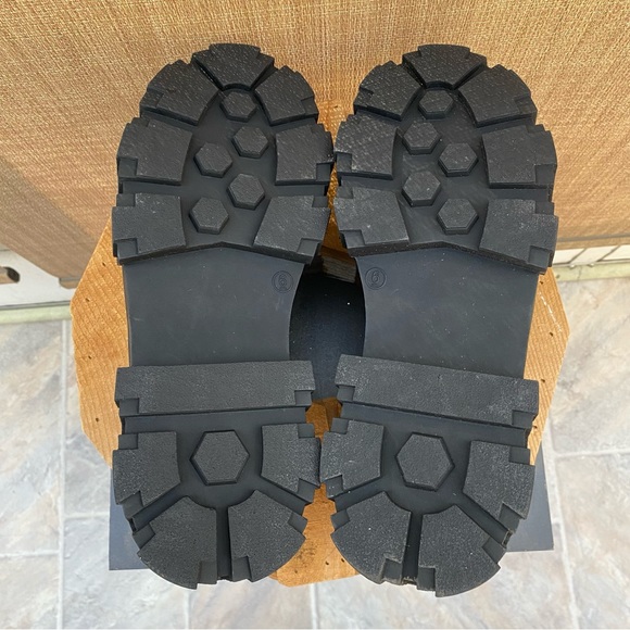 Asos Design Black Chunky Platform Faux Patent Leather Loafers - Picture 4 of 4